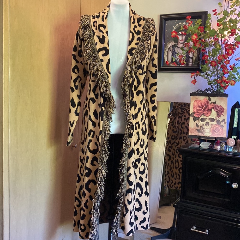 Cheetah | Leopard Maxi Cardigan by INC International Concepts